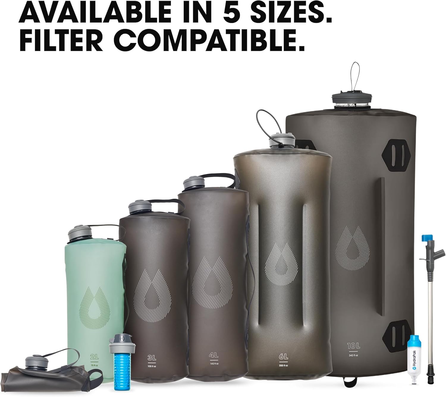 HydraPak Seeker - Collapsible Camping Water Storage (2L, 3L, 4L, 6L, 10L) - BPA & PVC Free, Hydration Reservoir Bag, Leak Proof - Image 5
