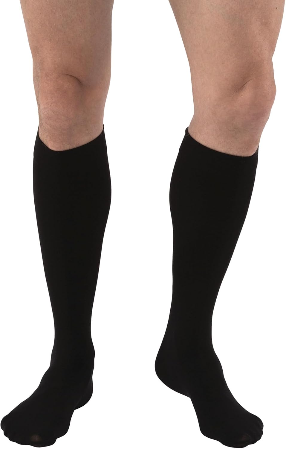 JOBST Relief Knee High Graduated Compression Socks, 30-40 mmHg - Comfortable Unisex Design - Closed Toe, Black, Large